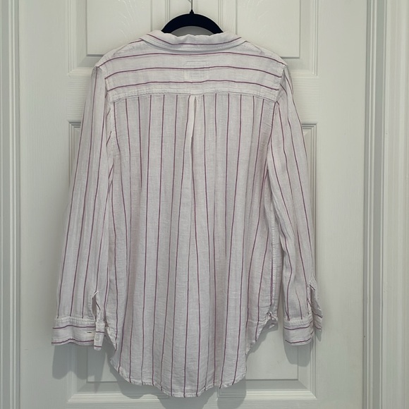 Rails Charlie White and Berry Striped Button-Up Shirt - Picture 4 of 9